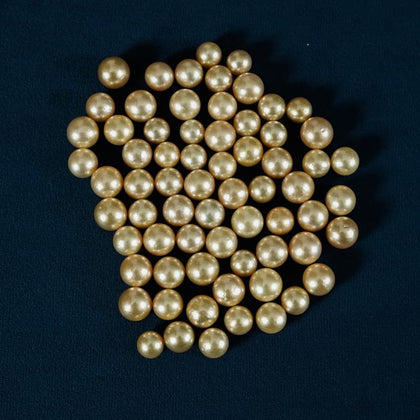 South Sea Pearl Golden Round Loose 9mm - 12mm by Bhagyaratnam